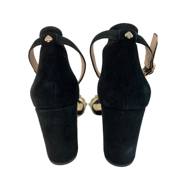 Kate Spade New York Marci Black Sandals Embellished PVC Strap Size 7M 7285 - Picture 6 of 14
